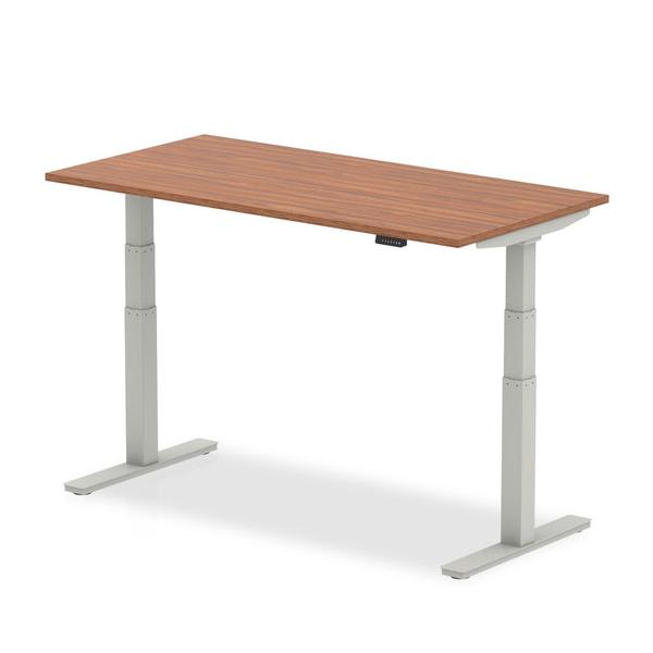 Dynamic Air Argento, Noce (dynamic Air 1600 X 800mm Height Adjustable Desk Walnut Top Silver Leg Ha01007 Dd)