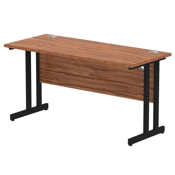 Dynamic Mi003262 Scrivania (impulse 1400 X 600mm Straight Desk Walnut Top Black Cantilever Leg Mi003262 Dd)