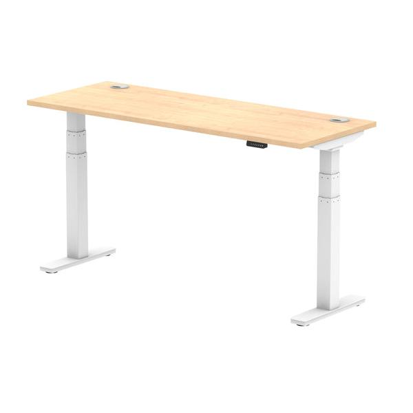 Dynamic Air Slimline Colore Acero, Bianco (dynamic Air 1600 X 600mm Height Adjustable Desk Maple Top Cable Ports White Leg Ha01155 Dd)