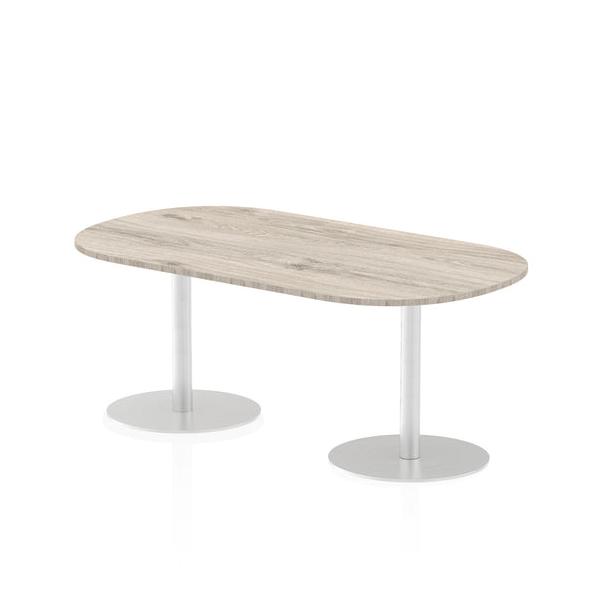 Dynamic Italia Boardroom Table (dynamic Italia 1800mm Poseur Boardroom Table Grey Oak Top 725mm High Leg Itl0183 Dd)