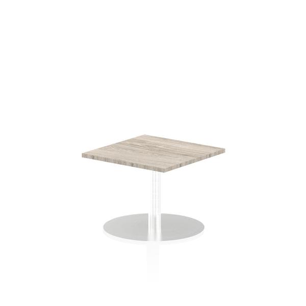 Dynamic Italia Square Poseur Table (dynamic Italia 600mm Poseur Square Table Grey Oak Top 475mm High Leg Itl0213 Dd)