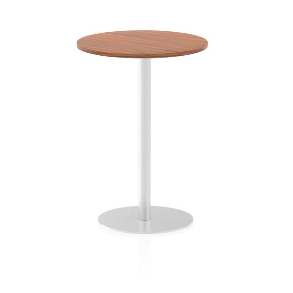 Dynamic Italia Round Poseur Table (dynamic Italia 600mm Poseur Round Table Walnut Top 1145mm High Leg Itl0113 Dd)