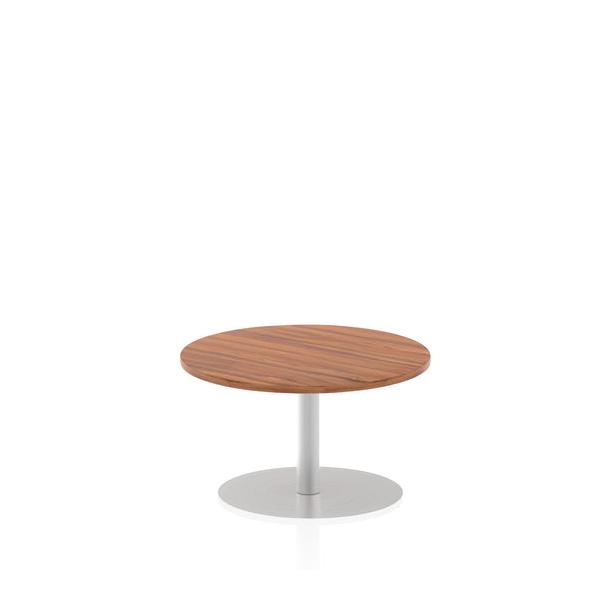 Dynamic Italia Round Poseur Table (dynamic Italia 800mm Poseur Round Table Walnut Top 475mm High Leg Itl0119 Dd)