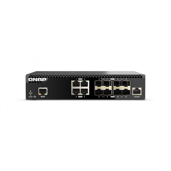 Qnap QsW-M3212R-8s4t Switch Di Rete Gestito 10g Ethernet [100/1000/10000] 1u (qsW-M3212R-8s4t Management Switch 12 Port Of 10gbe Port Speed 8 Port sf