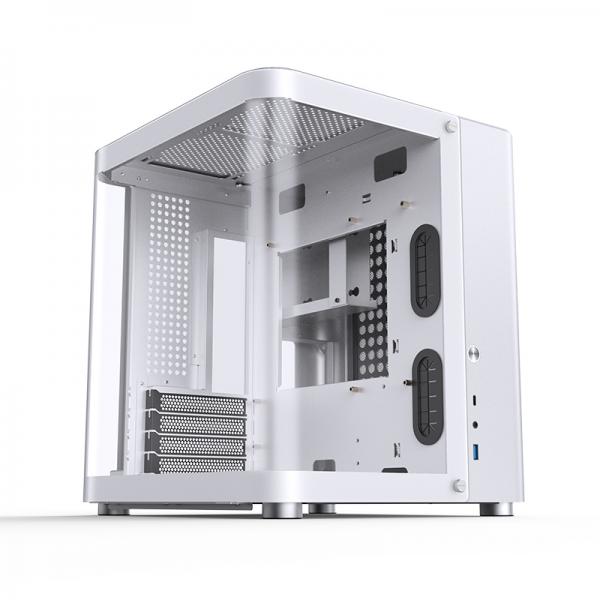 Jonsbo TK-1 2.0 MicrO-Atx Gehäuse, Tempered Glass - Weiß