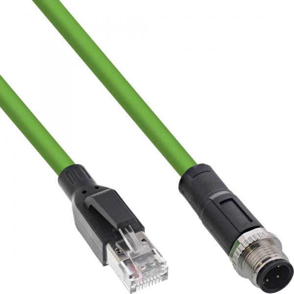 Inline Industrie Netzwerkkabel, M12 4-Pin D-Kodiert Stück Zu Rj45 Stück, Pur, 20m