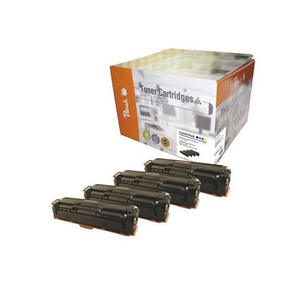 Peach Combi Pack 4er Pack Schwarz, Gelb, Cyan, Magenta Wiederaufbereitet Tonerpatrone