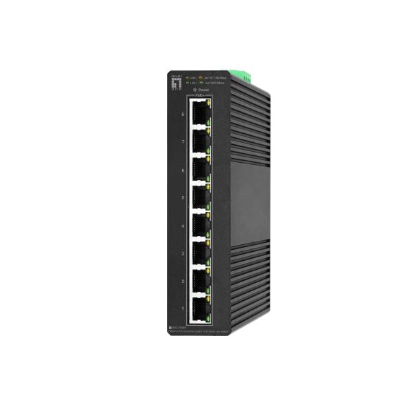 Levelone Switch 8x Ge IgS-2108p 8xpoe Outputs Schwarz