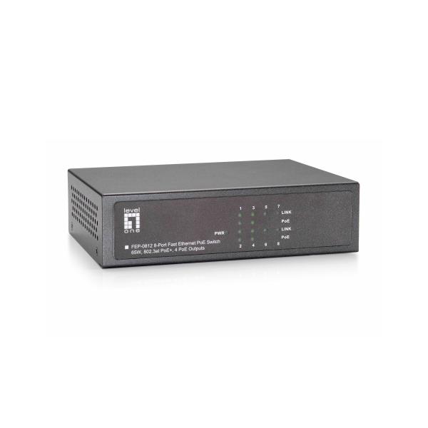 Levelone Switch 10.5 8 Port 4 Poe Ports