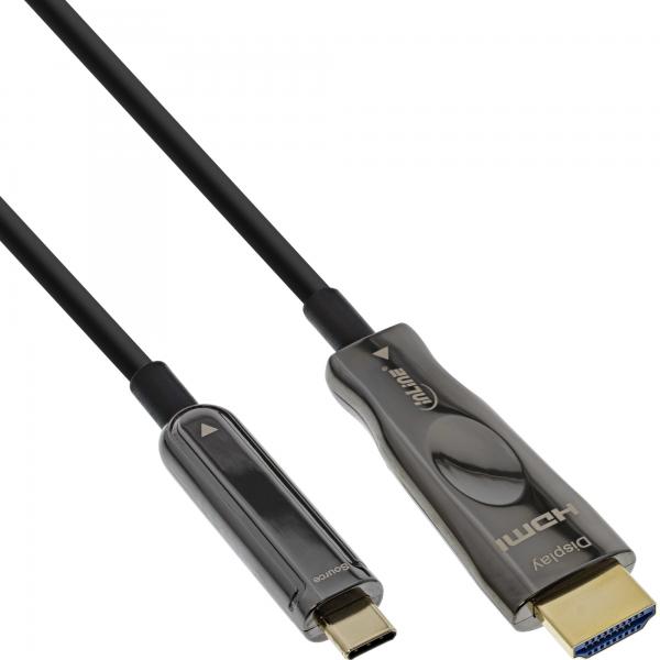 Inline Adapterkabel - UsB-C Männlich Bis Hdmi Männlich - 50 M - Hybrid Kupfer/kohle