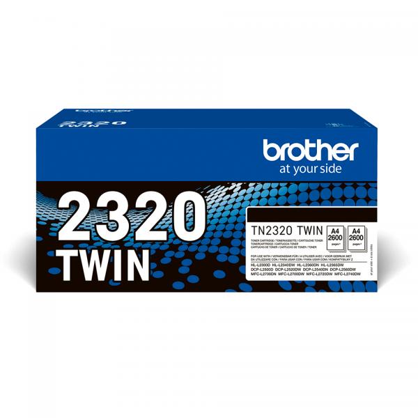 Brother Toner/tn2320twin Black 2x2600p
