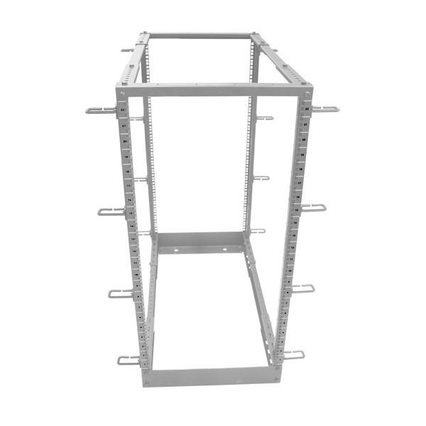 Allnet 19""grundgestell, 12he, B515/t575-1010mm, Lichtgrau,