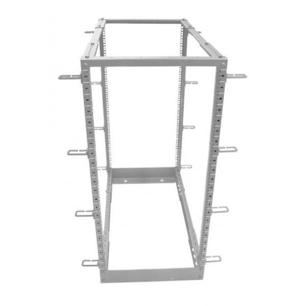 Allnet 19""grundgestell, 22he, B515/t575-1010mm, Lichtgrau,