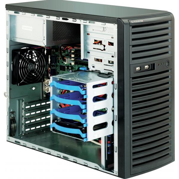 MidI-Tower Supermicro Sc731I-300b Mit Netzteil Schwarz