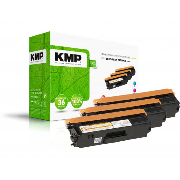Kmp Multipack B T38cmy 3er Pack Gelb, Cyan, Magenta Tonerpatrone