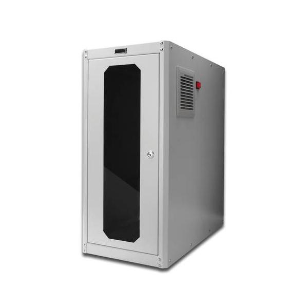 Digitus Ip54 Mit Glastür Inkl. Lüfter Und Laufrollen Grau Ral7035