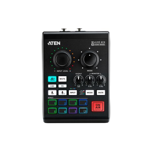 Aten Uc8000 Podcast Ai Audio Mixer Miclive 6-ch - Image 3