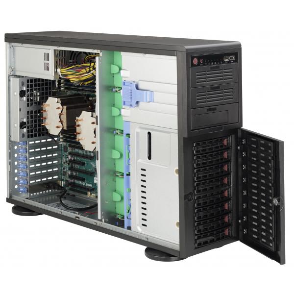 Supermicro Superchassis 743aC-668b, FulL-Tower, Power Supply 668w 80+ Platin, 8x 3.5" HoT-Swap, 3x 5