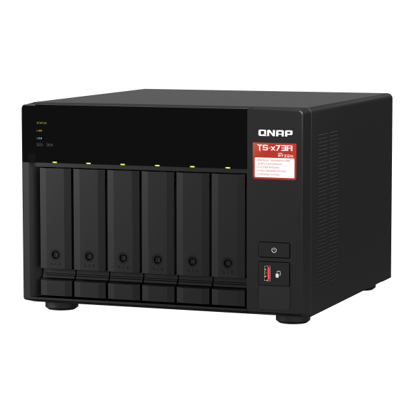 Qnap 6-Bay Nas Amd Ryzen Embedded V1500b 2.2ghz 8gb 6xsata 6gb/s Bays 2xm.2 Nvme Pcie Gen3 Ssd Slots - Image 4