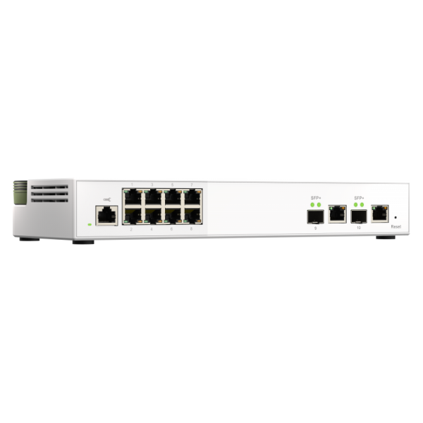 Qnap QsW-M2108-2c - Switch - Managed - 2 X 10 Gigabit Sfp+ + 8 X 2.5gbasE-T - Desktop - Image 3