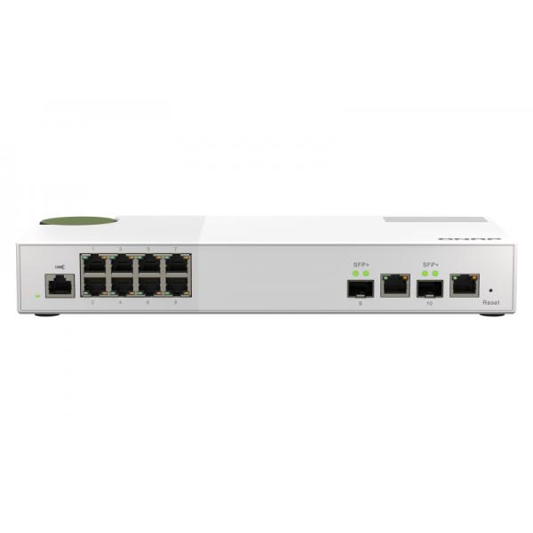 Qnap QsW-M2108-2c - Switch - Managed - 2 X 10 Gigabit Sfp+ + 8 X 2.5gbasE-T - Desktop