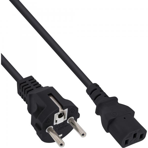 Inline - Stromkabel - Typ E (m) Bis Iec 60320 C13 - 1.8 M - Geformt - Schwarz (pack