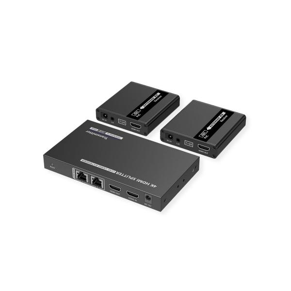 Value Hdmi Splitter 3fach Mit Verlängerung 2x Uber Tp Bis 40m
