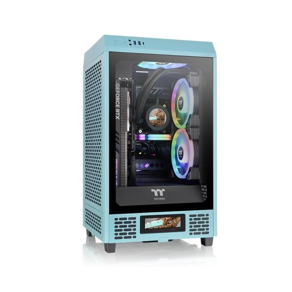 Thermaltake The Tower 200 MinI-Tower MinI-Itx Gehäuse Mit Sichtfenster Turquoise