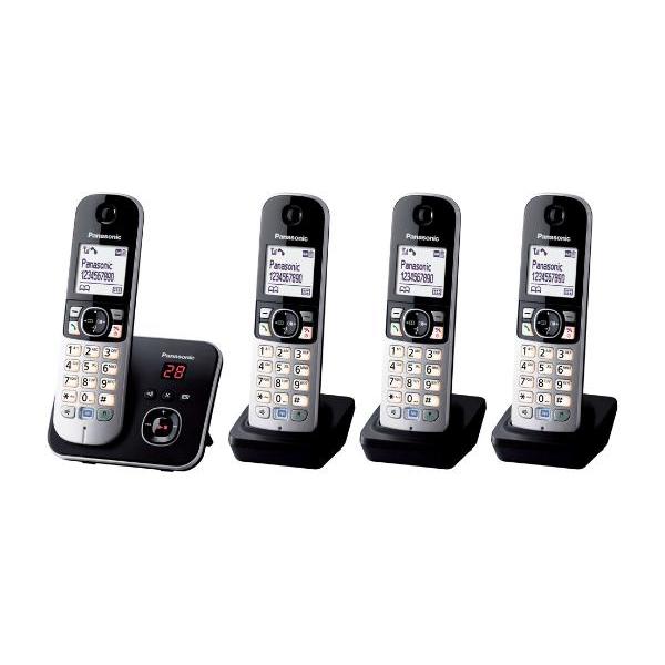 Panasonic KX-Tg6824gb Schwarz Quattro Mit ab