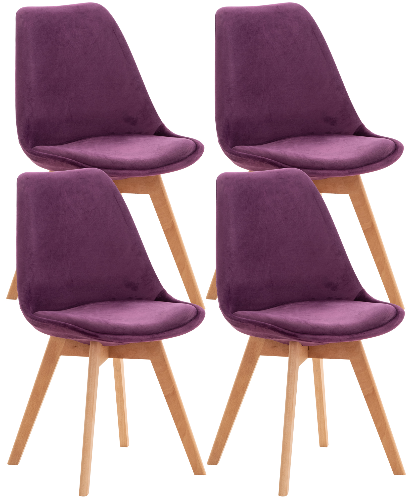 4er Set Stuhl Linares Samt