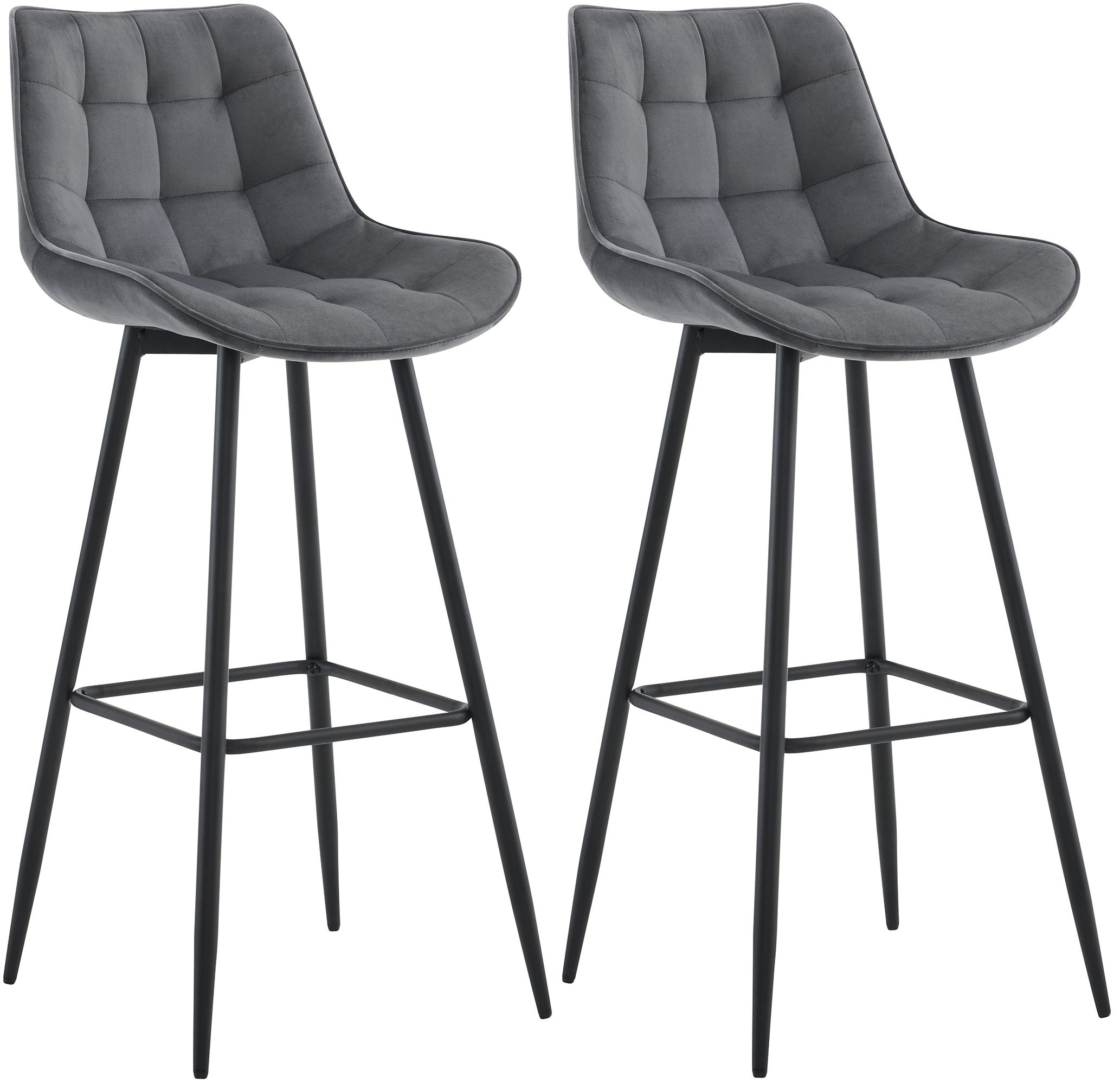 2er Set Barhocker Dartford Samt