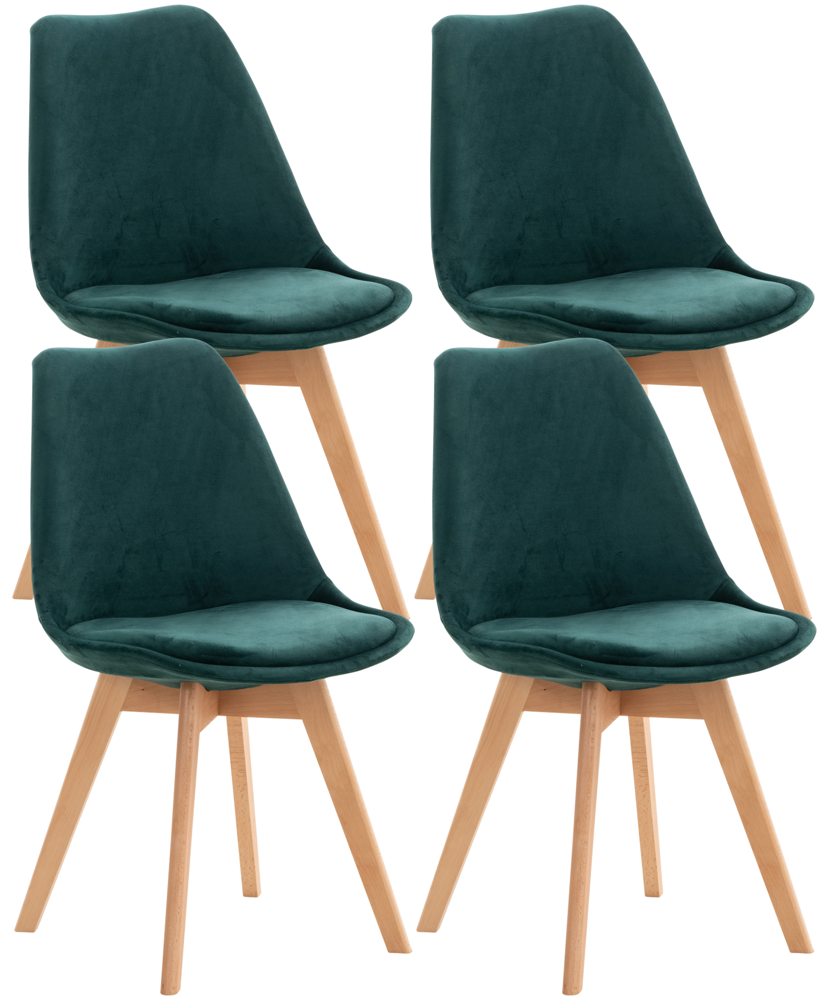 4er Set Stuhl Linares Samt