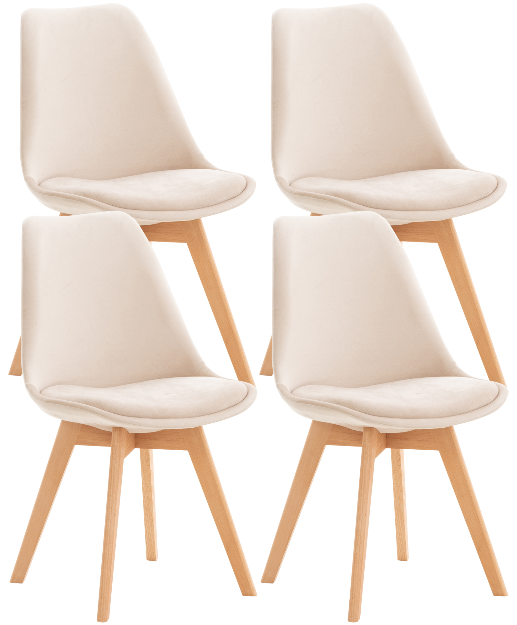4er Set Stuhl Linares Samt