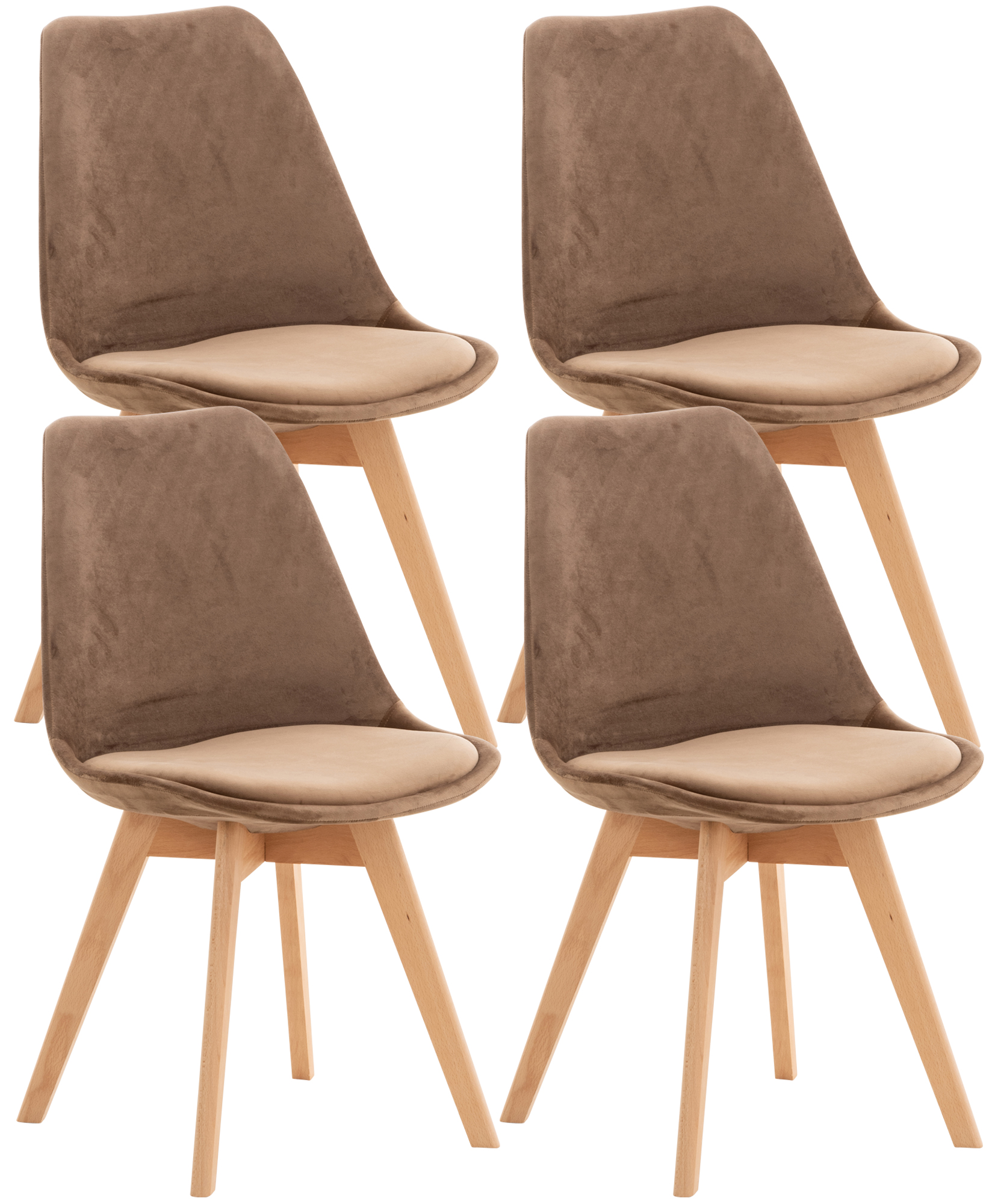 4er Set Stuhl Linares Samt