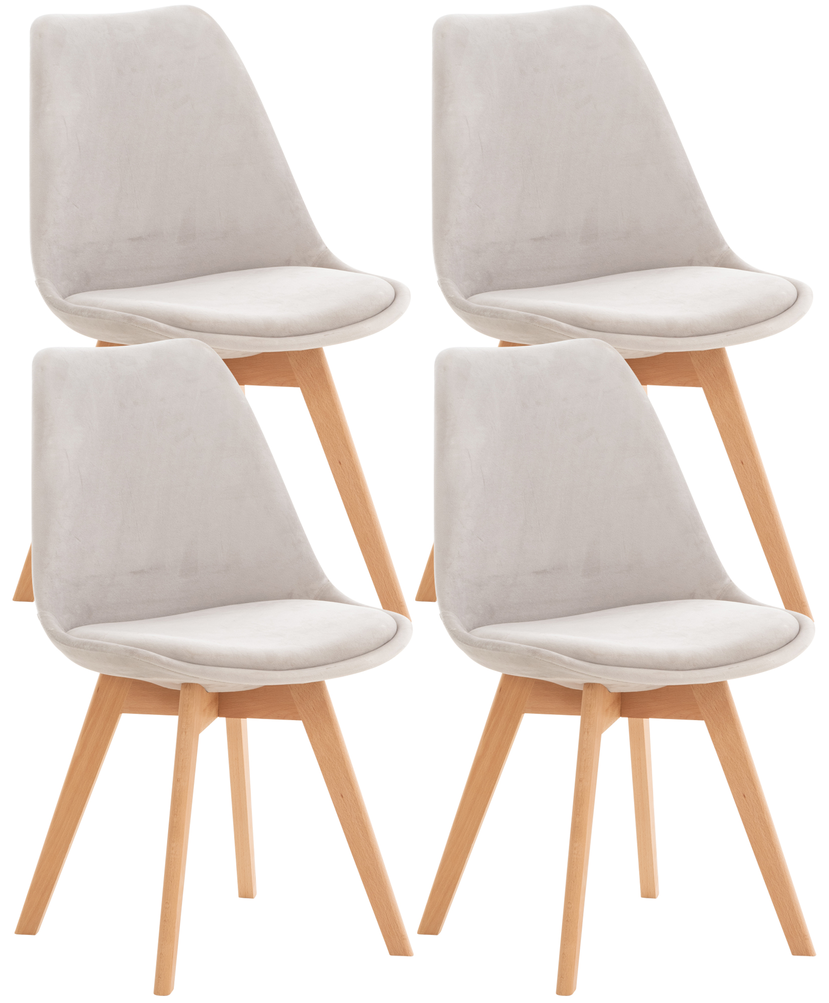 4er Set Stuhl Linares Samt