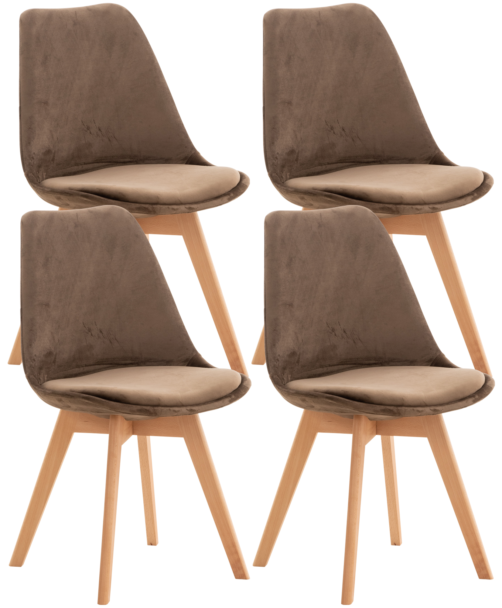 4er Set Stuhl Linares Samt