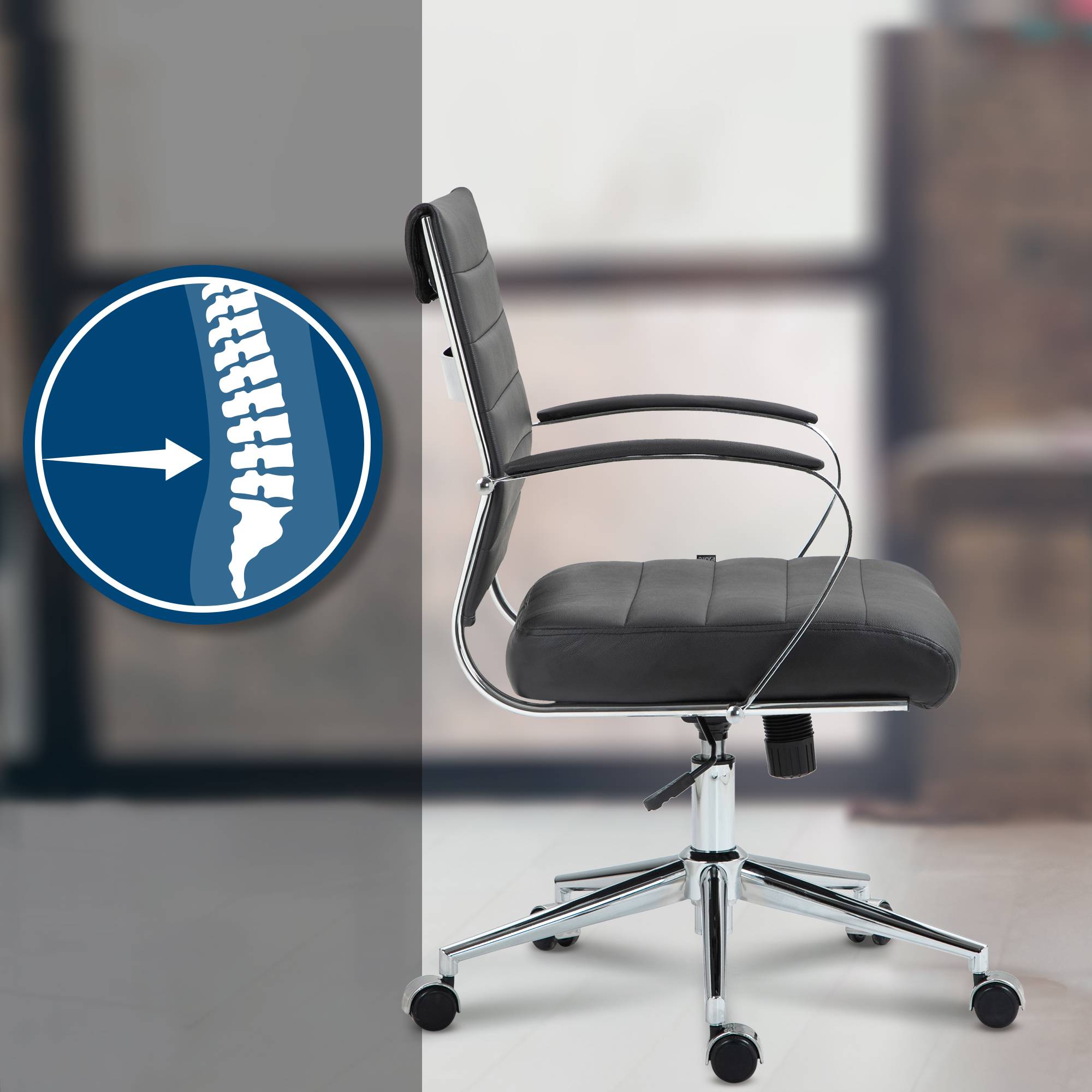 Bürostuhl Oakland Echtleder - Image 3