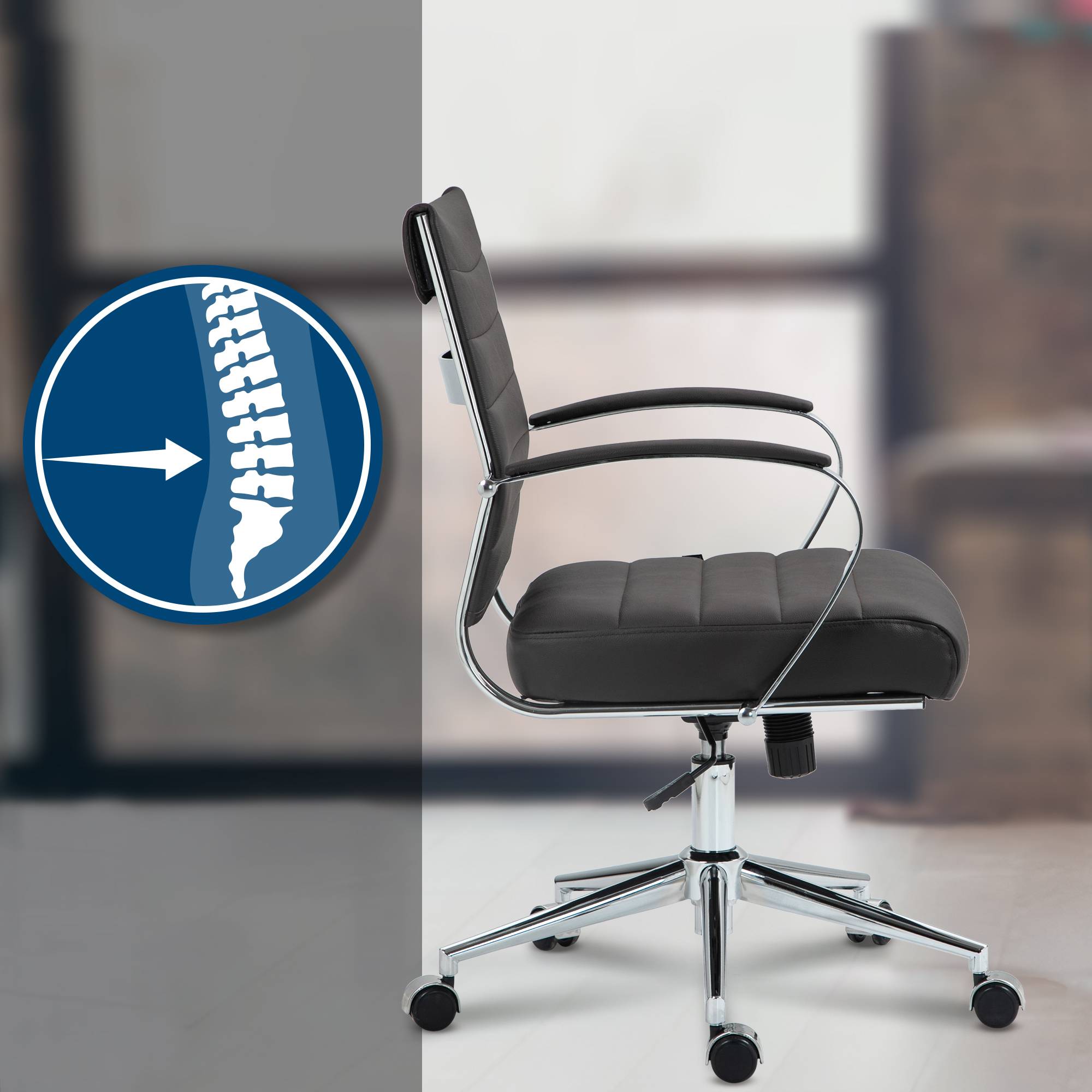 Bürostuhl Oakland Echtleder - Image 4