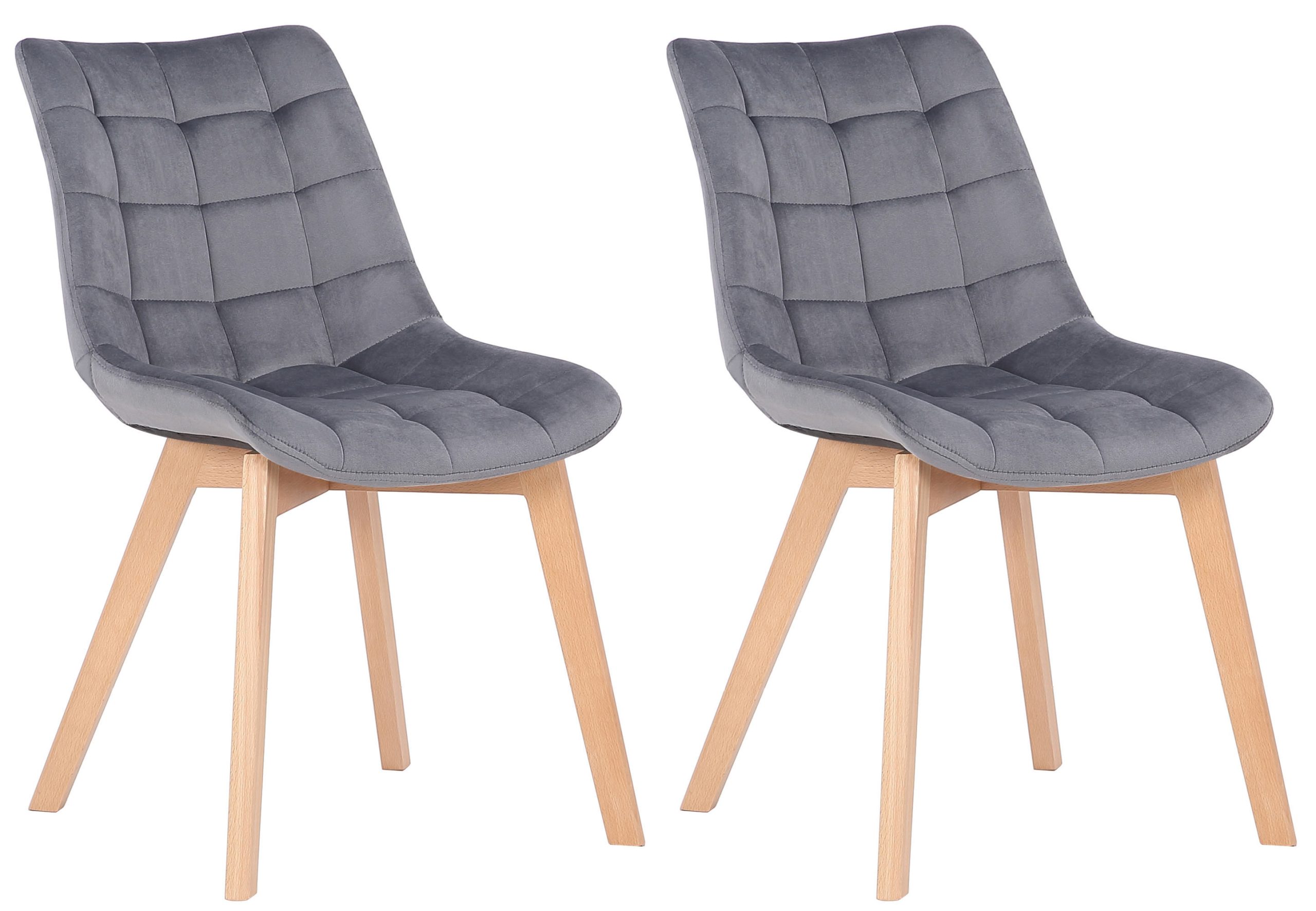 2er Set Esszimmerstühle Passaic Samt