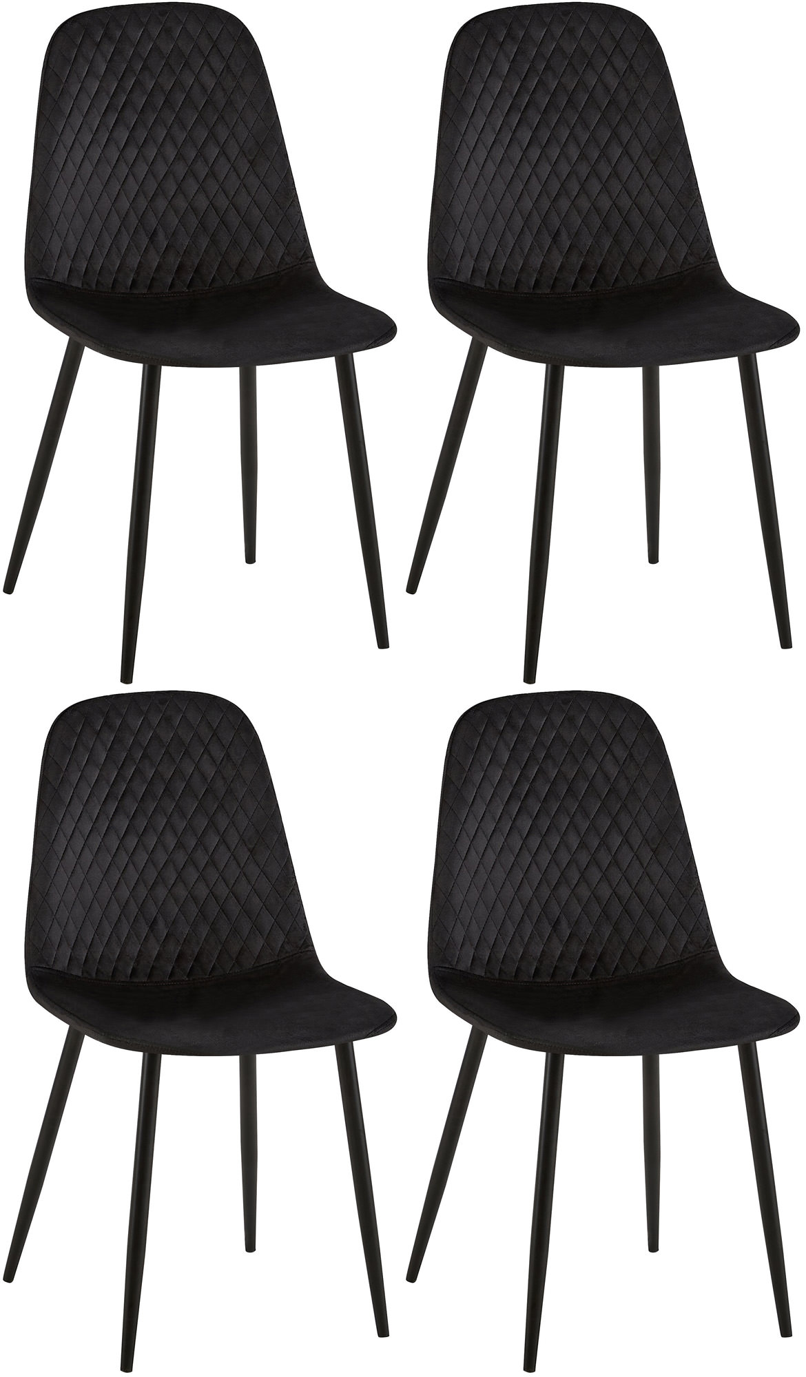 4er Set Stühle Giverny Samt