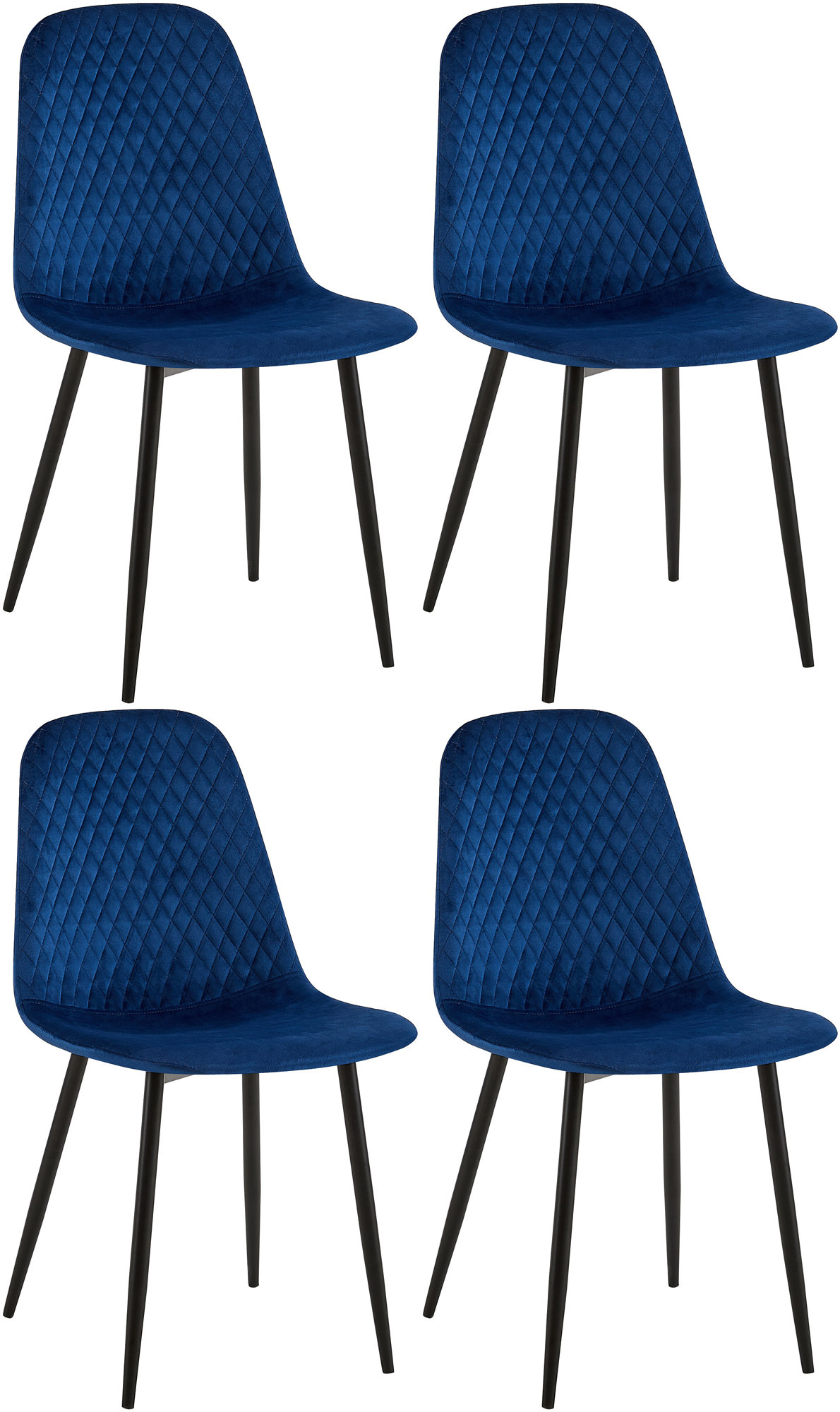 4er Set Stühle Giverny Samt