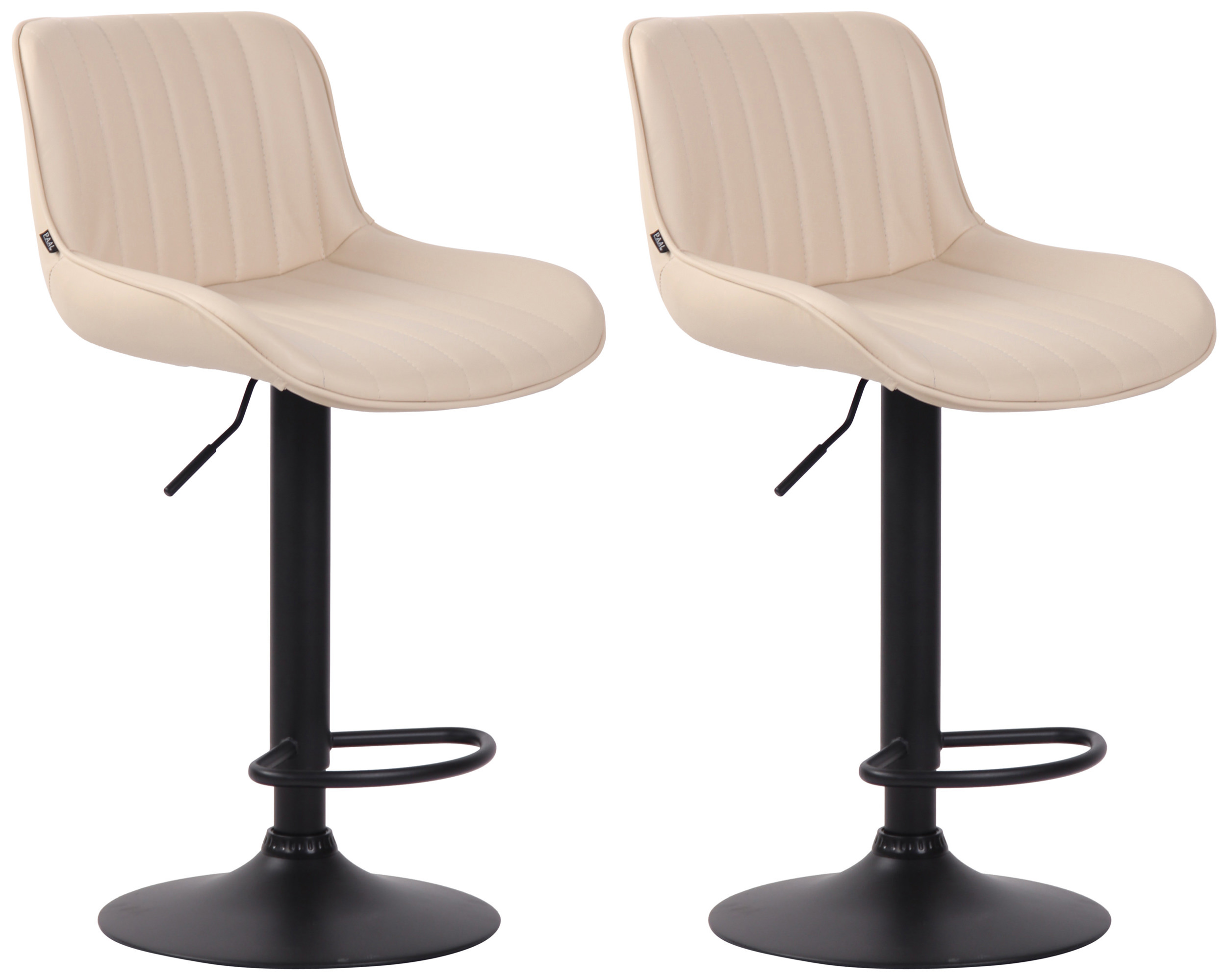 2er Set Barhocker Lentini Kunstleder Schwarz