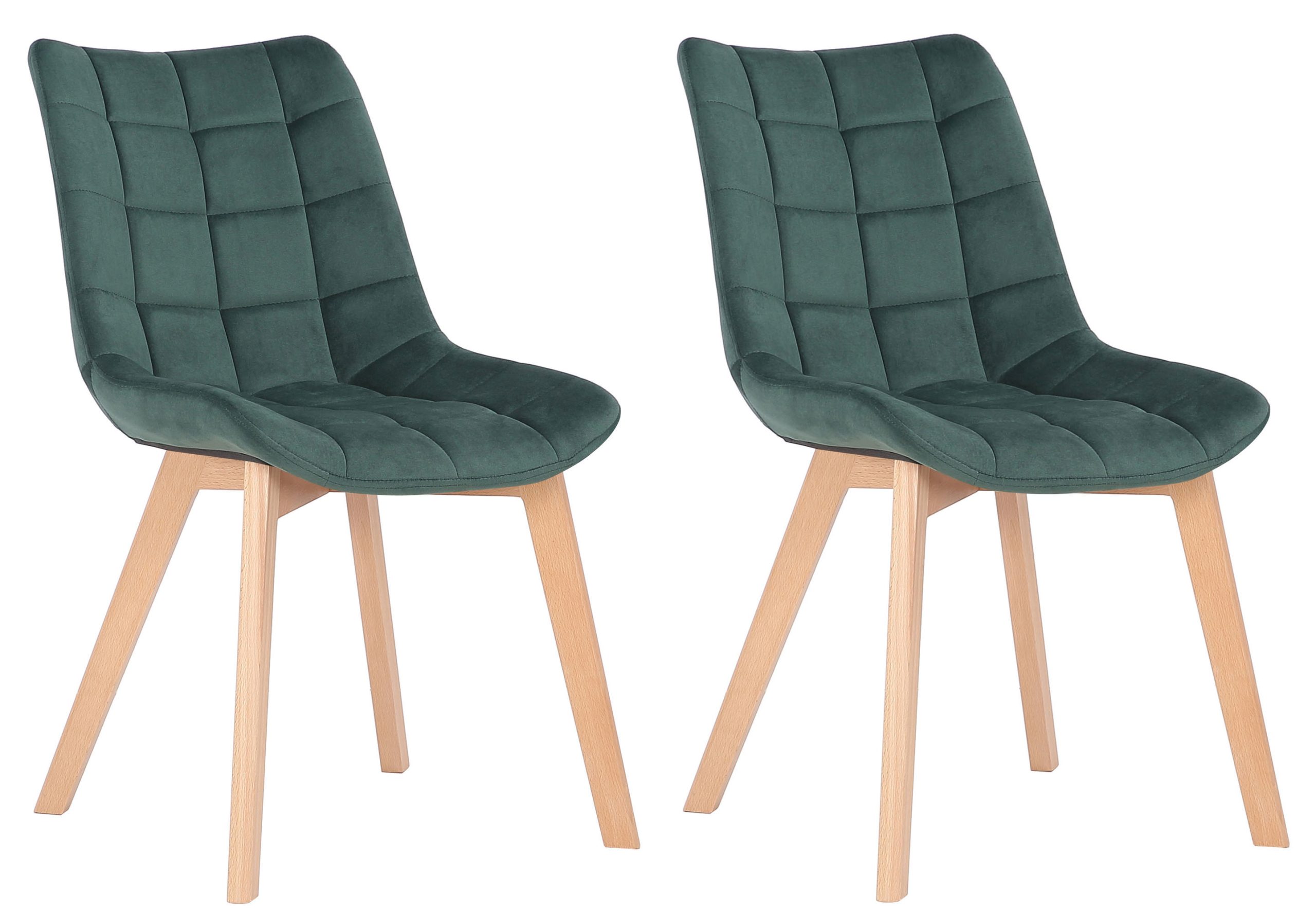 2er Set Esszimmerstühle Passaic Samt