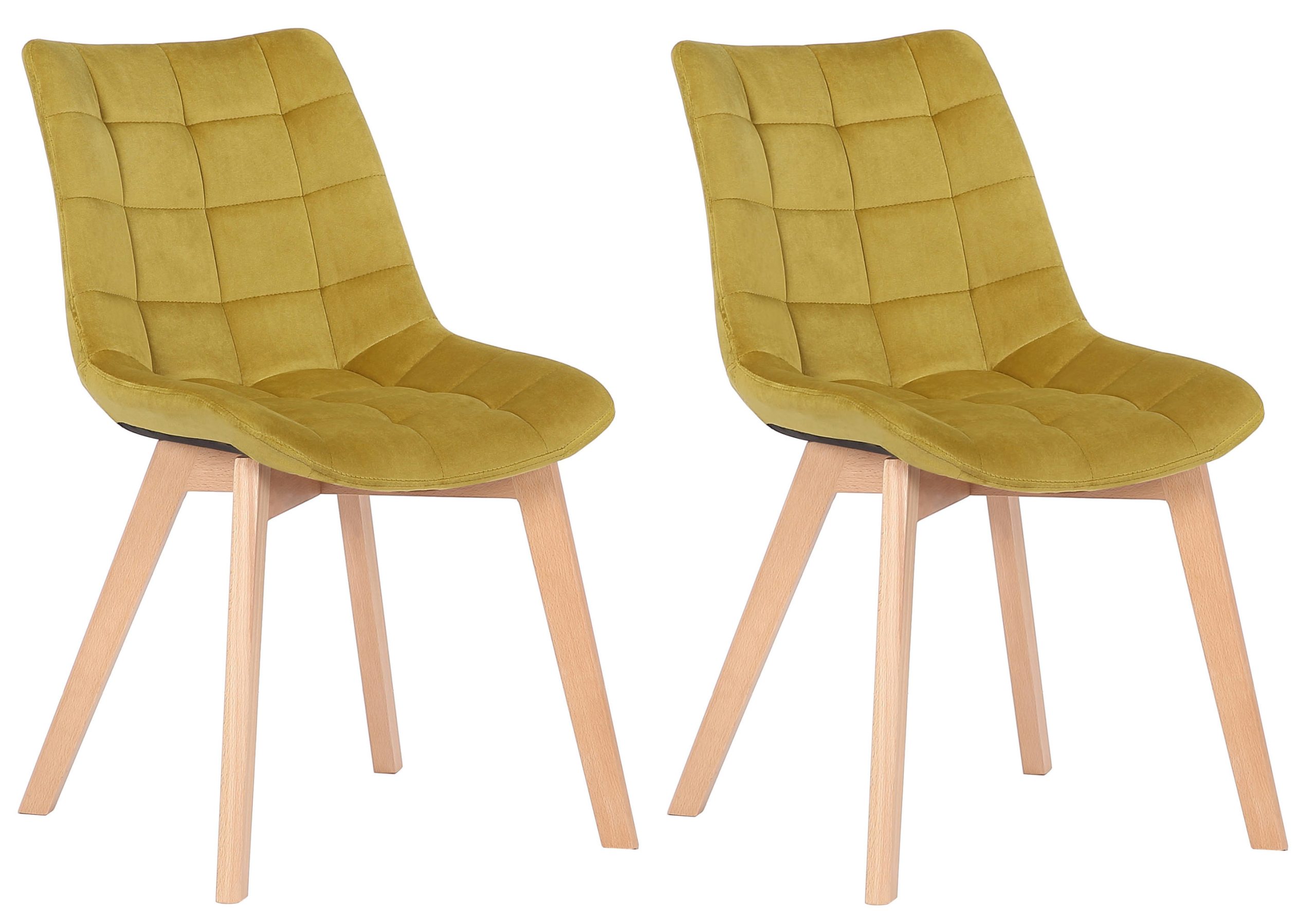 2er Set Esszimmerstühle Passaic Samt