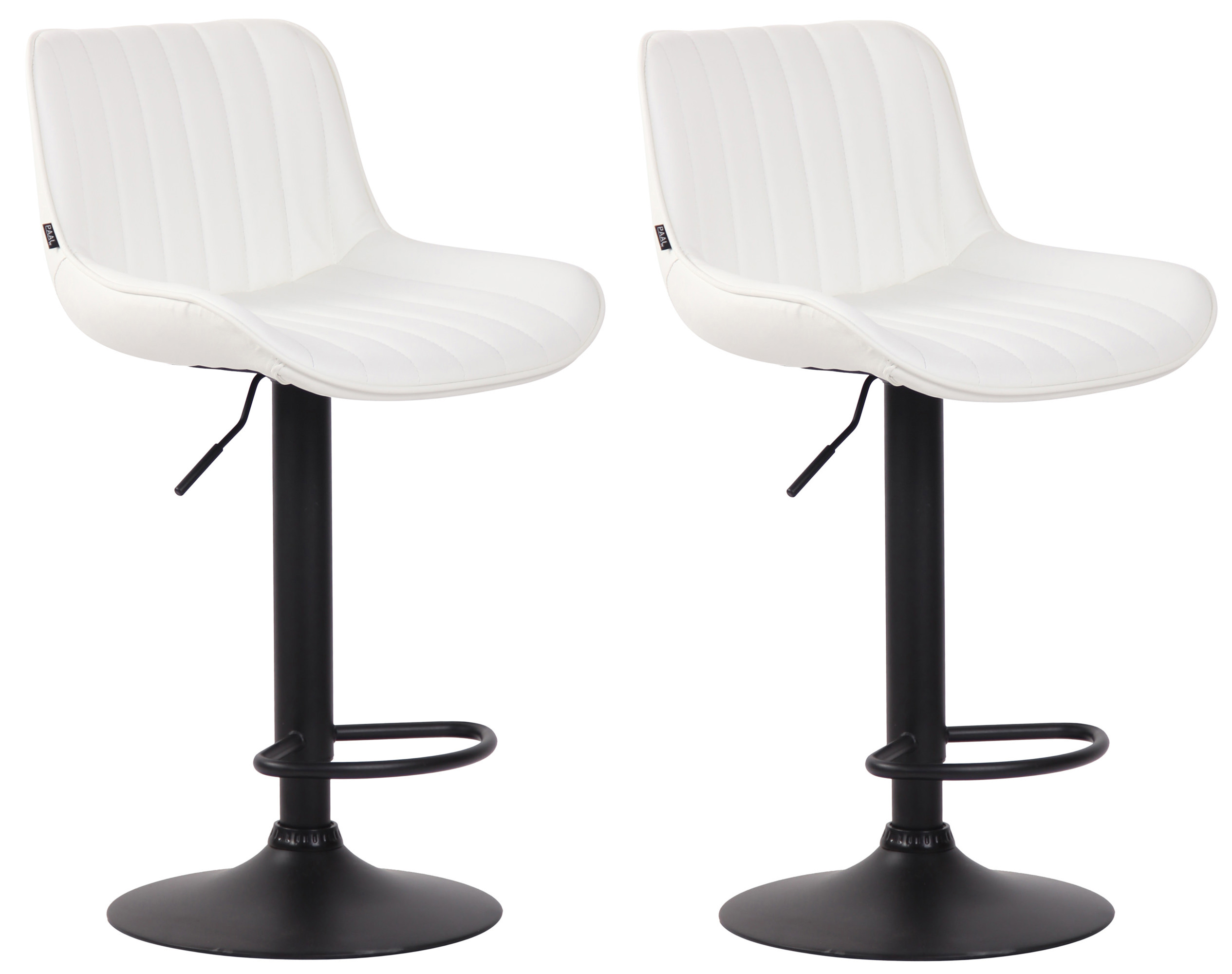 2er Set Barhocker Lentini Kunstleder Schwarz