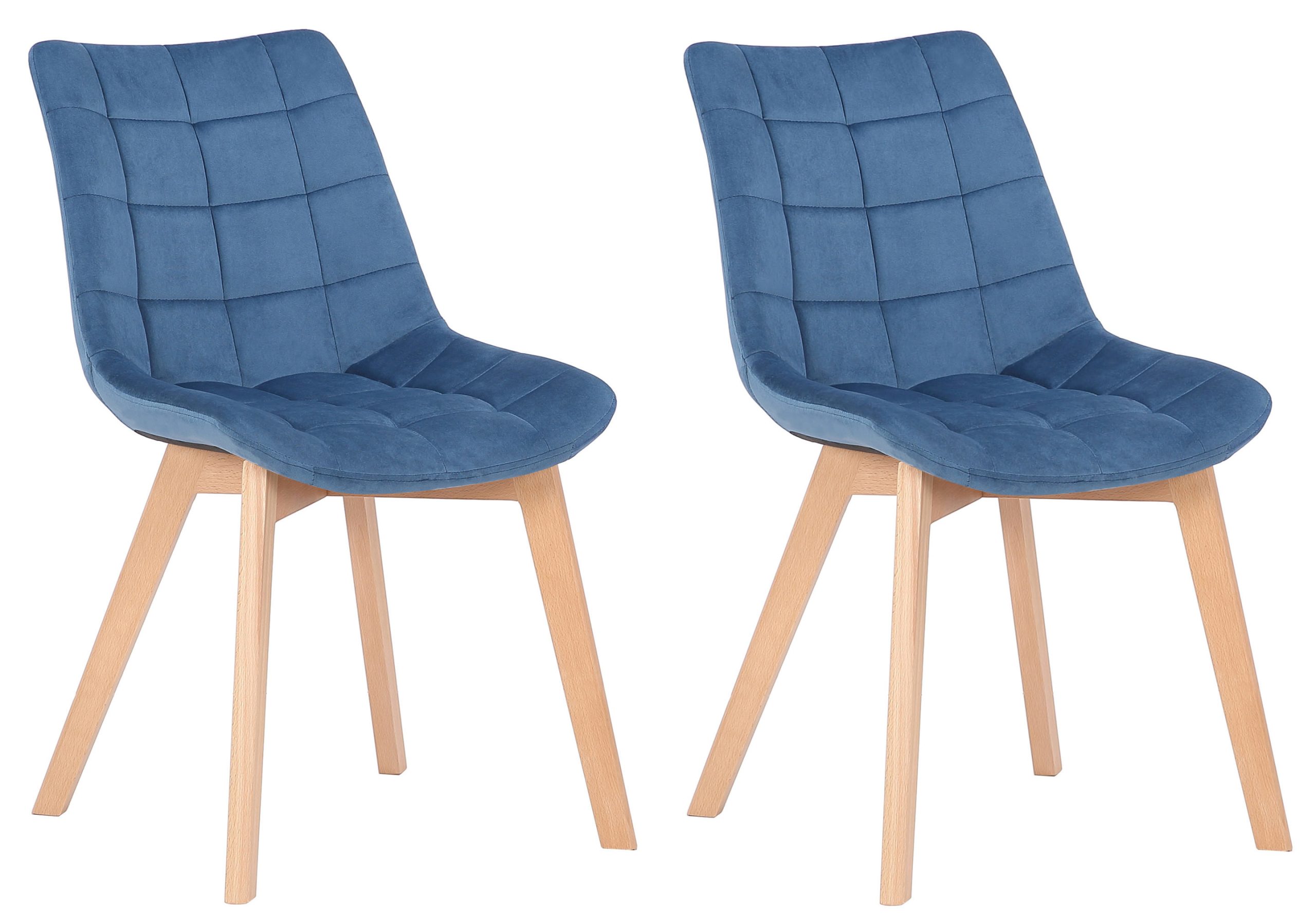 2er Set Esszimmerstühle Passaic Samt
