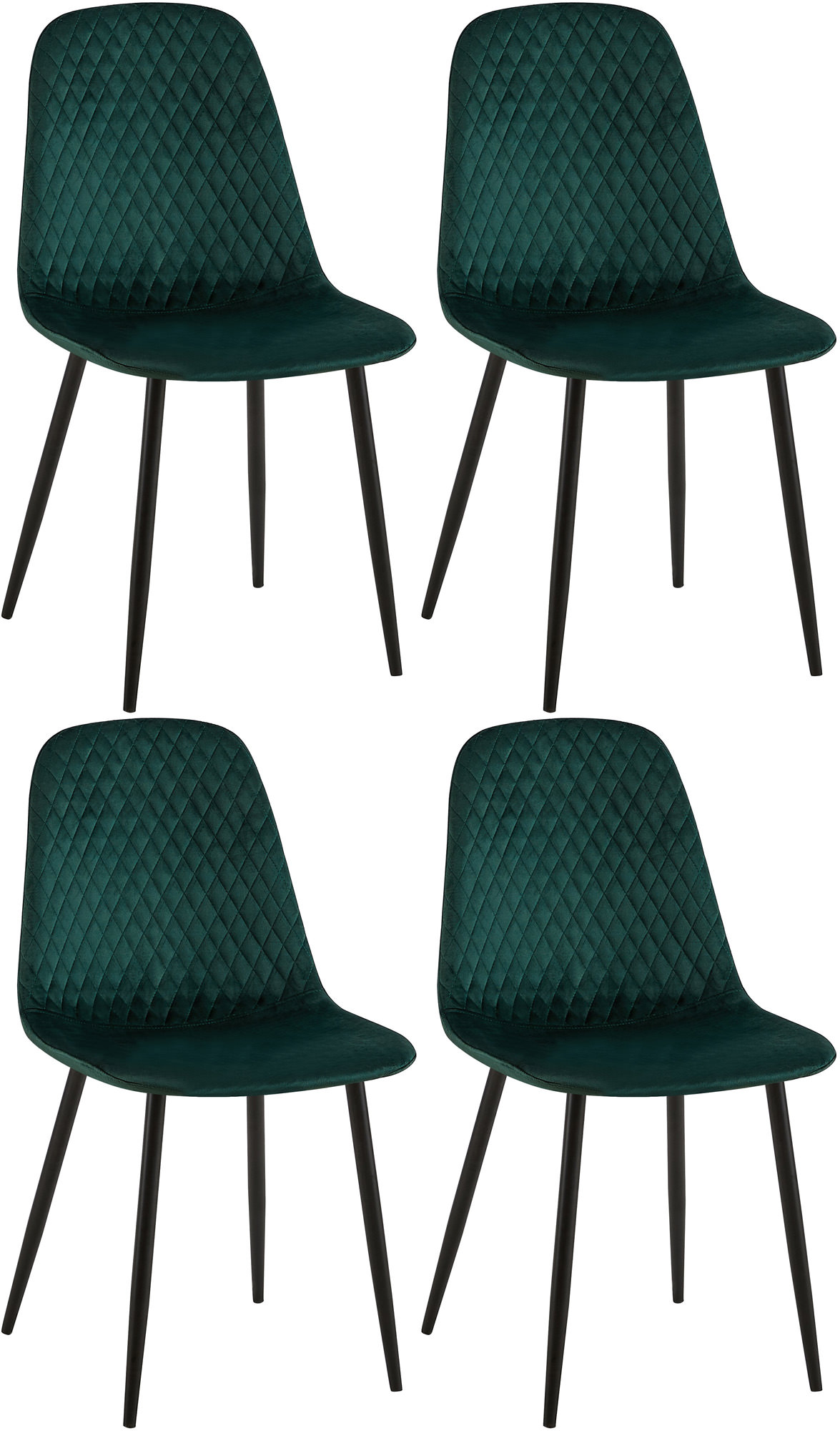 4er Set Stühle Giverny Samt