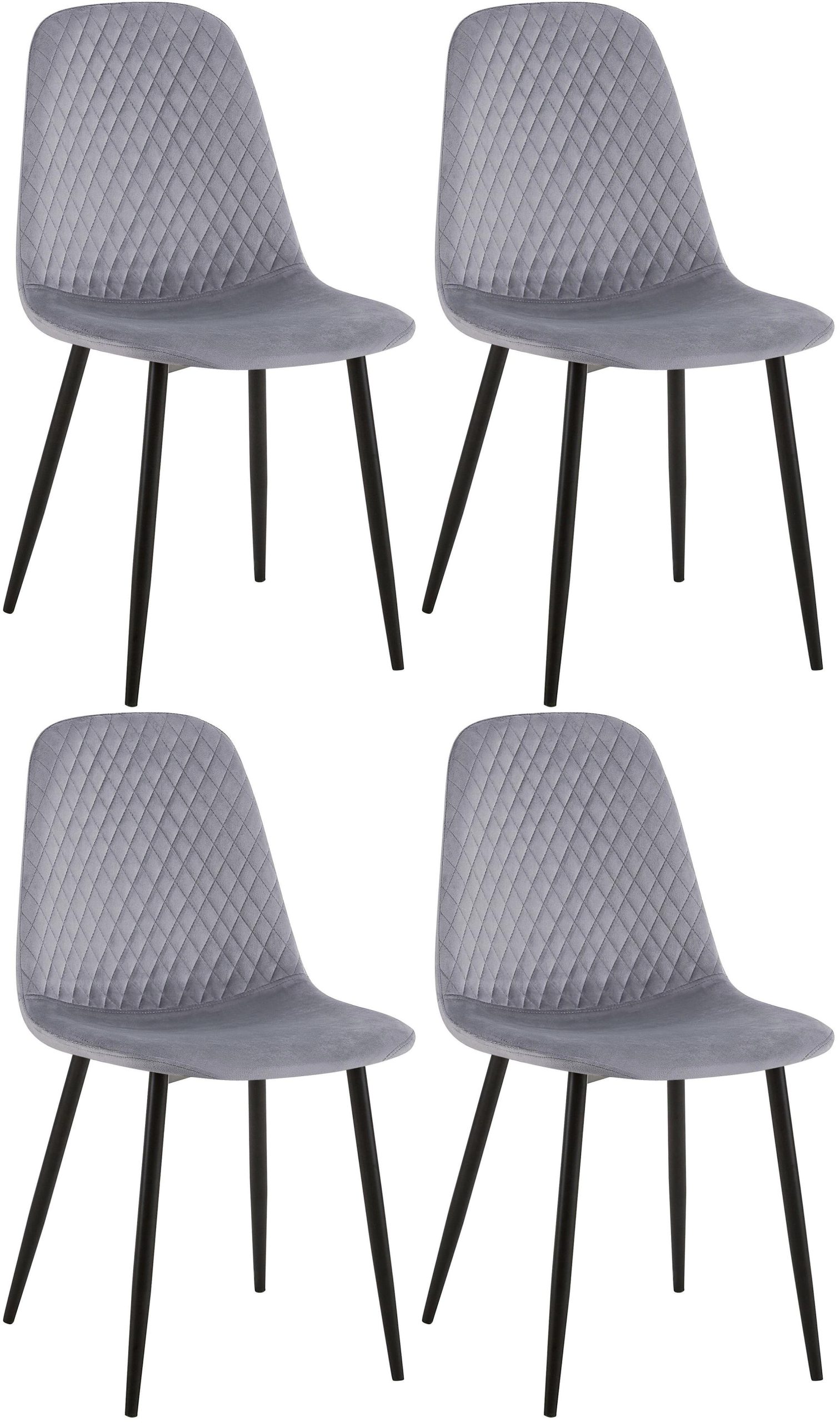 4er Set Stühle Giverny Samt
