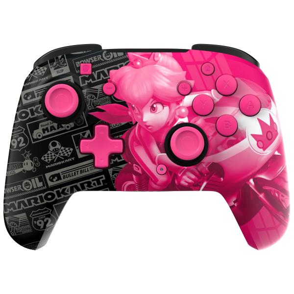 Pdp - Controller Wireless Glow Per Nintendo Switch E Switch Oled - Grand Prix Peach - Nero E Rosa