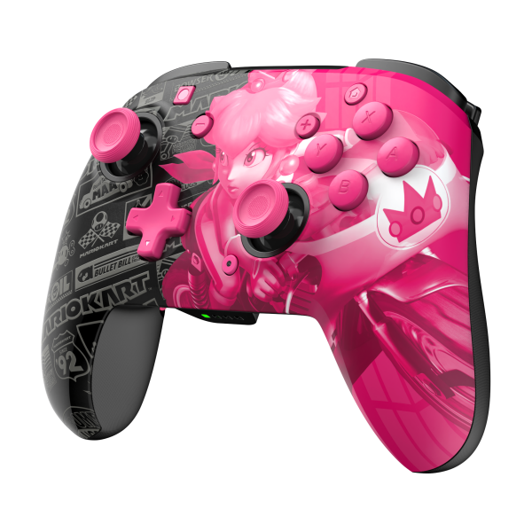Pdp - Controller Wireless Glow Per Nintendo Switch E Switch Oled - Grand Prix Peach - Nero E Rosa - Image 4